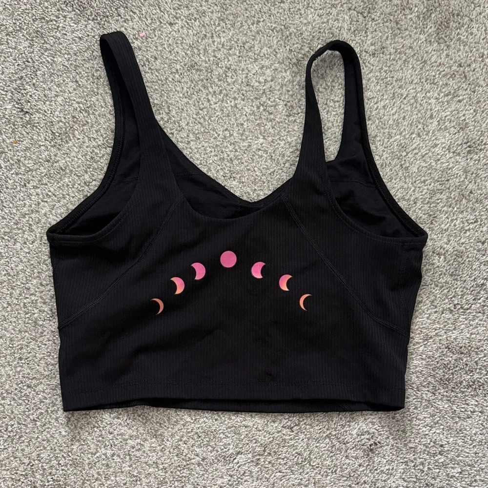 Black Crop Top with Pure Barre Logo - Picture 2 of 2